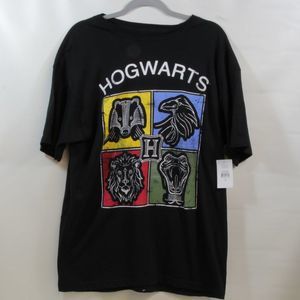Black Harry Potter Hogwarts Houses Cotton T-Shirt